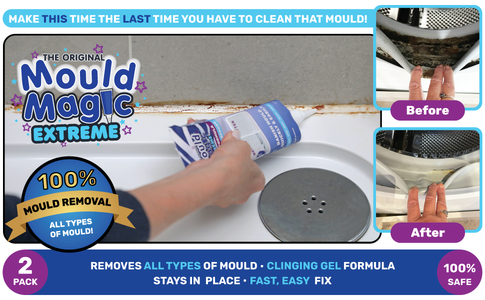 The Original Mould Magic Extreme Gel Mould Remover, Removes 100 All