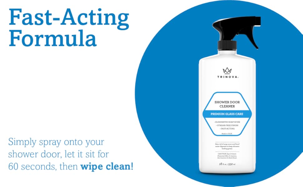 TriNova Shower Door Cleaner Daily Glass Cleaner Spray