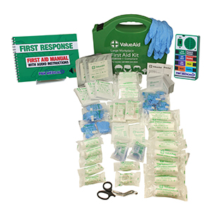 First aid talking guide kit