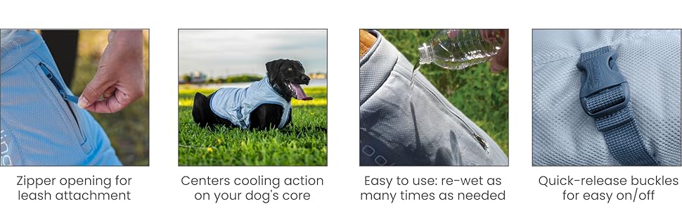 Kurgo Cooling Vest for Dogs. Centers cooling action on your dog's core.