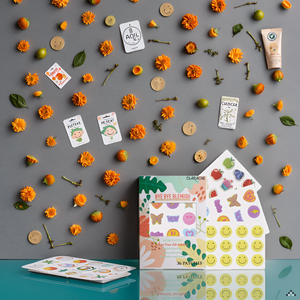 A sleek, modern surface with the product displayed prominently against a minimalist background.