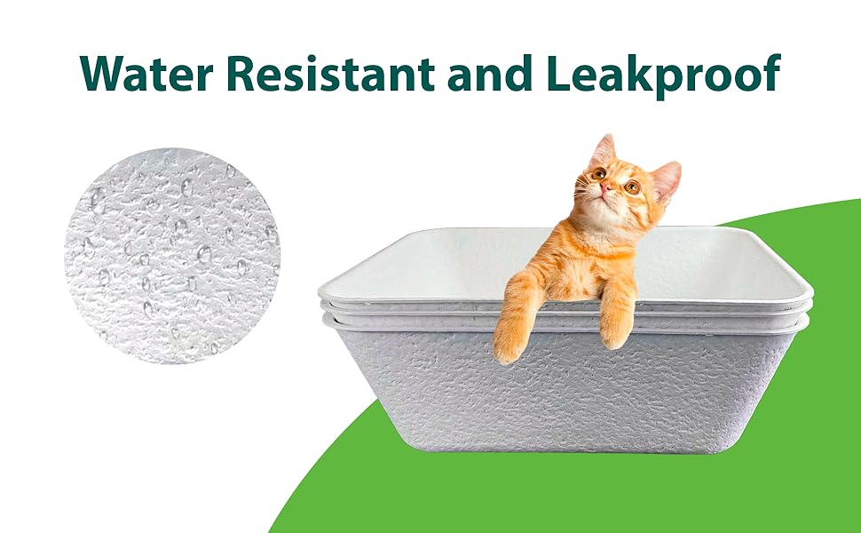 ANGELYCIA Disposable Litter Boxes for Cats Baking Soda Effect and Odor Control