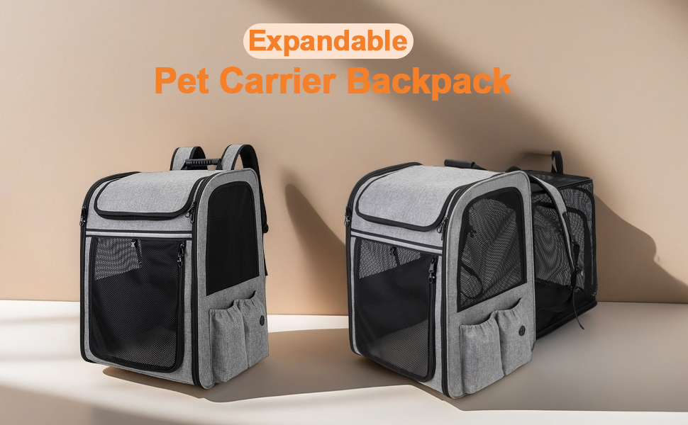 expandable pet carrier backpack