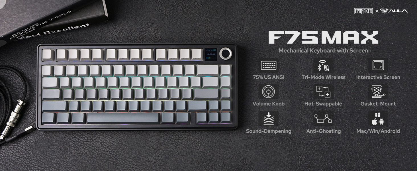 F75Max Mechanical Keyboard With Screen
