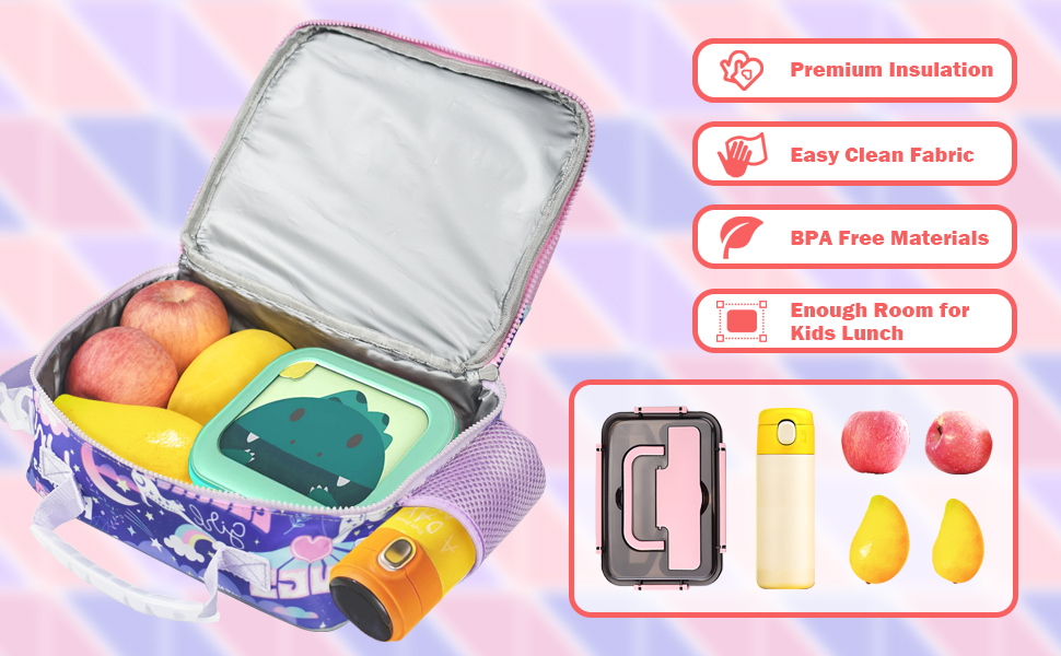 Lunch Box Kids Lunch Box for Boys and Girls Kids Lunch Bag