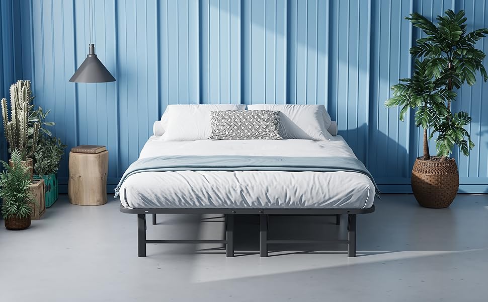 Auroral Zone 16in Folding Full Size Bed Frame No Box Spring