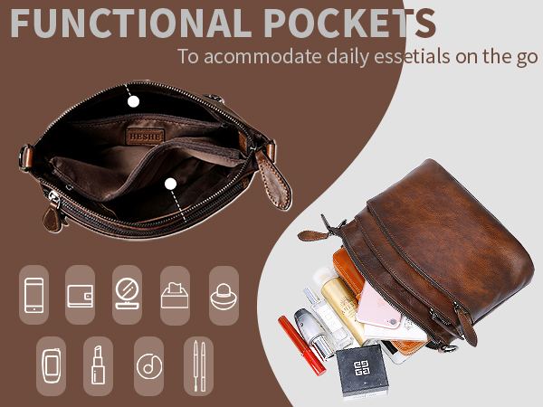 genuine leather shoulder purse