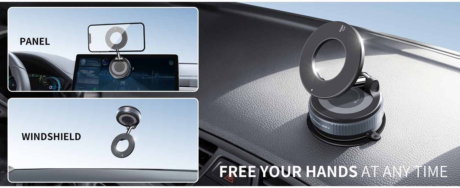 vacuum mobile holder for car glass 