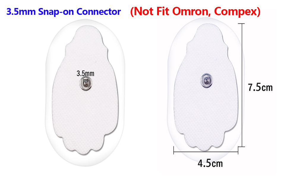 20 Pcs TENS Unit Replacement Electrodes Pads 3.5mm Snap