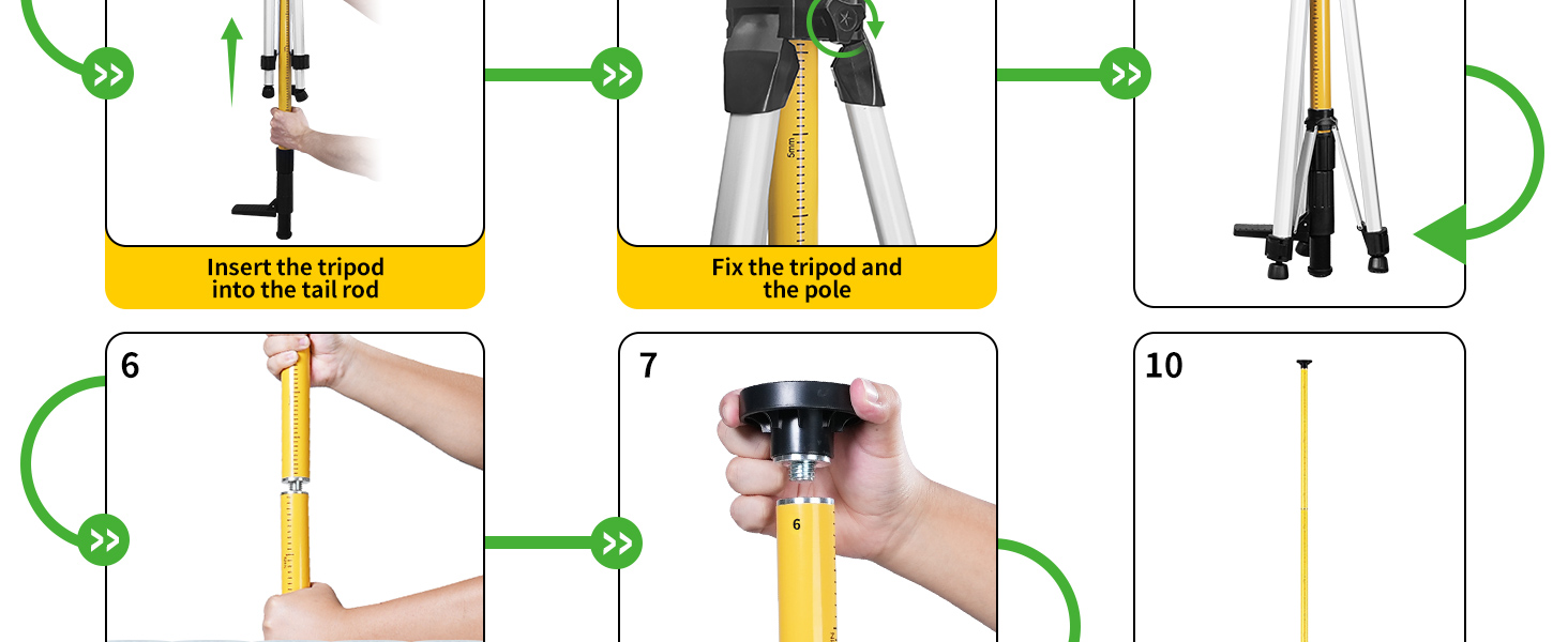laser level pole with tripod