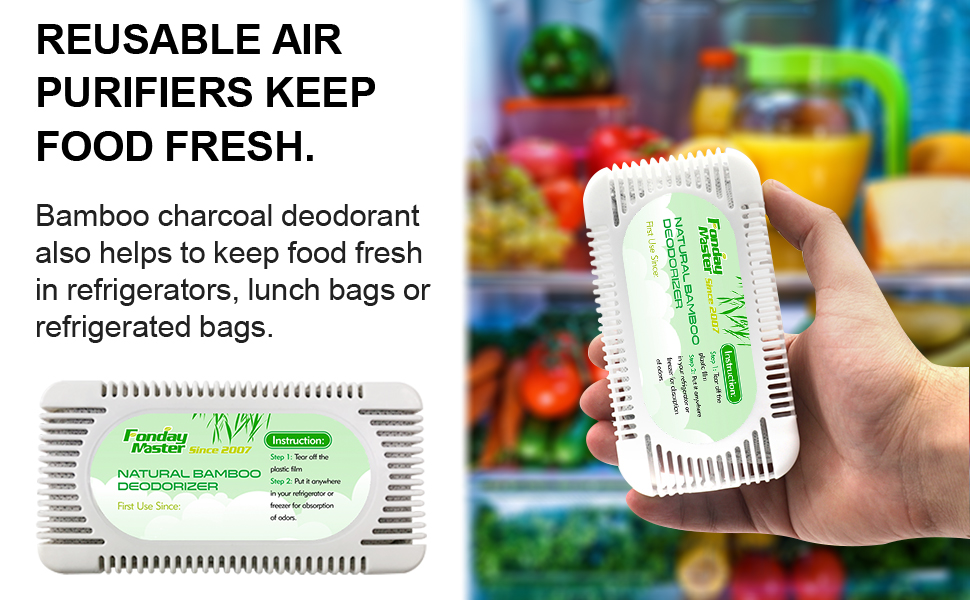 4Packs Refrigerator Deodorizer(60g Each Pack) Fonday Odor Eliminator