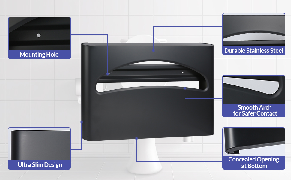 Stardrix Toilet Seat Cover Dispenser Wall Mount, Large