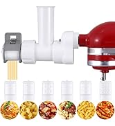 6 IN 1 Pasta Maker Attachment for KitchenAid Stand Mixers, Included 6 Different Shapes of Outlet,...