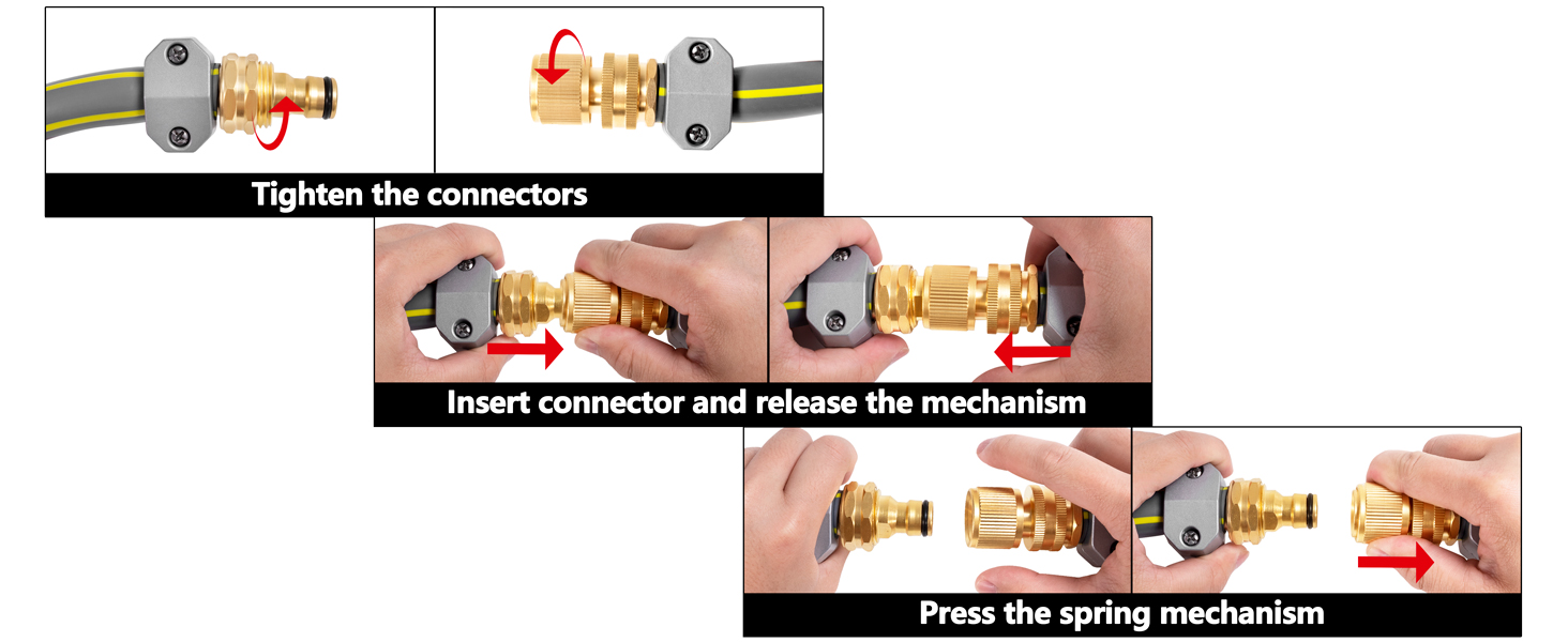 TANGWOD Solid Brass Quick Connect Garden Hose Fittings