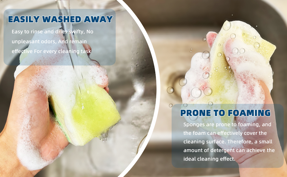 Prone to foaming sponges