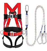 TT TRSMIMA Safety Harness Fall Protection Kit - Full Body Roofing harnesses with Shock Absorbing ...