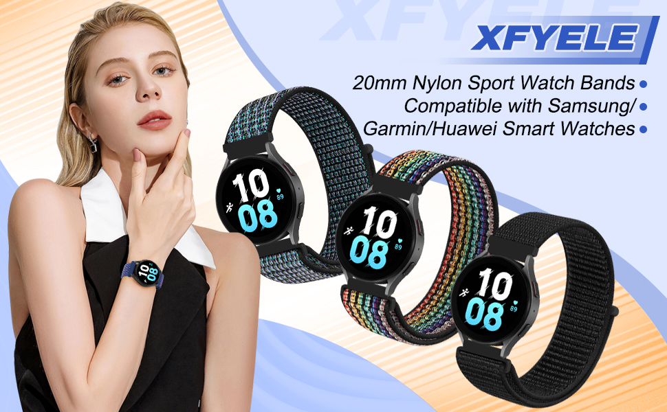 XFYELE 20mm Nylon Sport Watch Bands