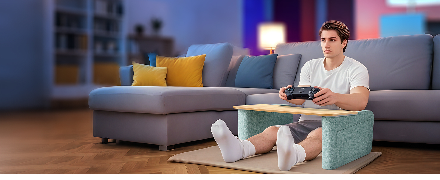 Gaming lap desk for laptop use on the floor