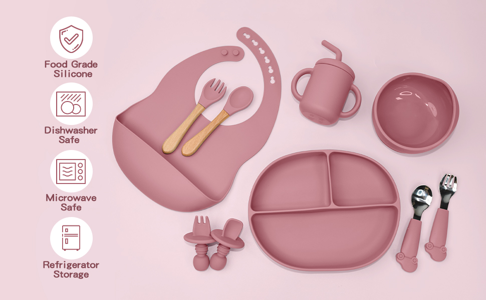 silicone baby feeding set