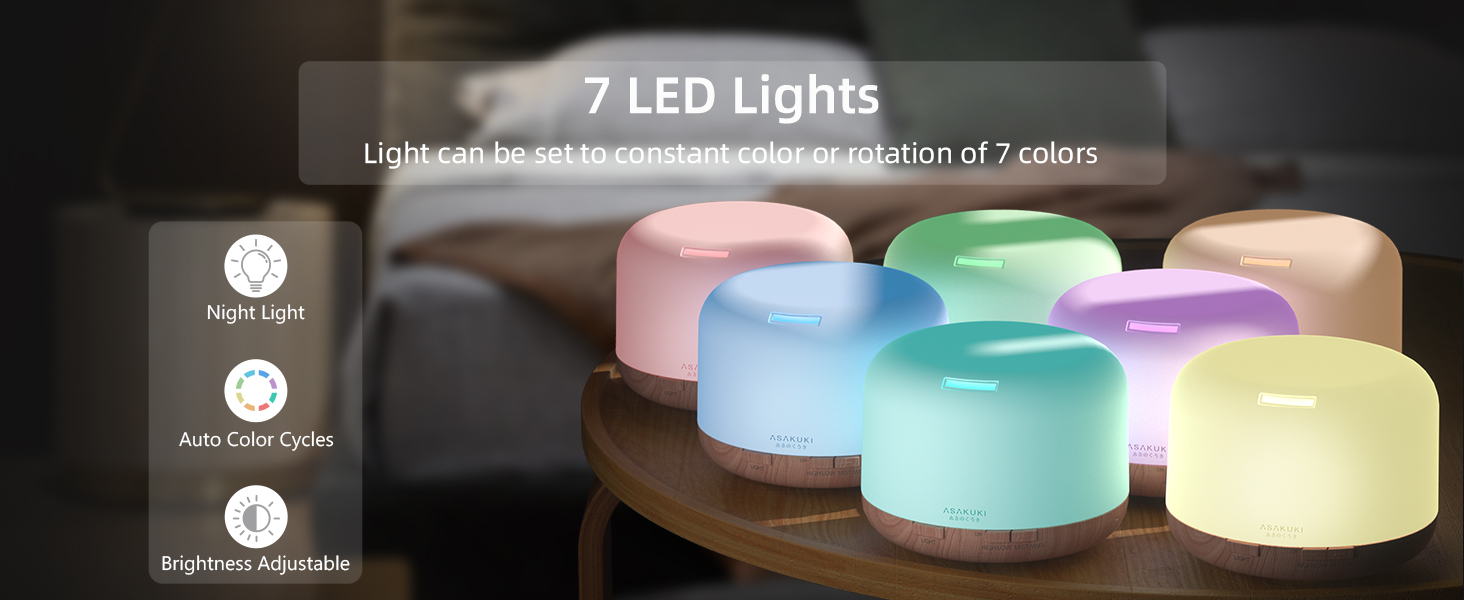 ASAKUKI Smart WiFi Essential Oil Diffuser, App and Voice Control