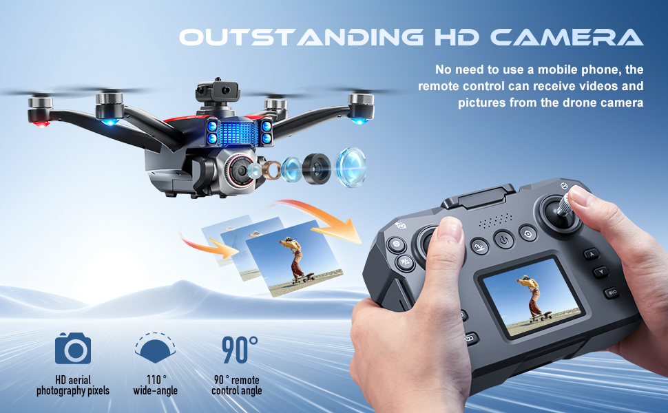 Remote-Controlled Drone with A Display Screen