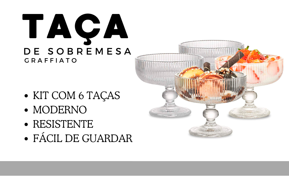 Taças de sobremesa cheias de sorvete  