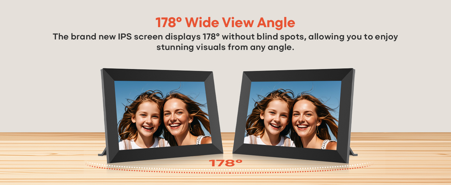 Digital memory frame with HD quality display, ideal for keeping family photos organized and easily accessible