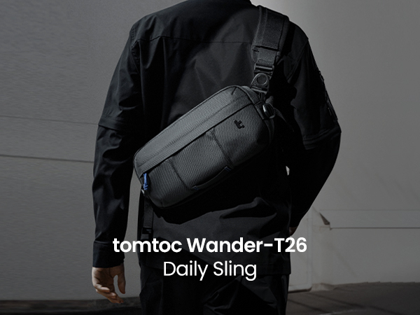 tomtoc t26 X-Pac ブラック Wander-T26 X-Pac Daily Sling Bag