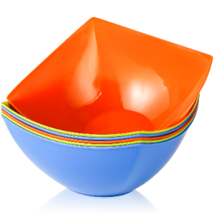 Hacaroa Set of 6 Plastic Square Salad Bowls