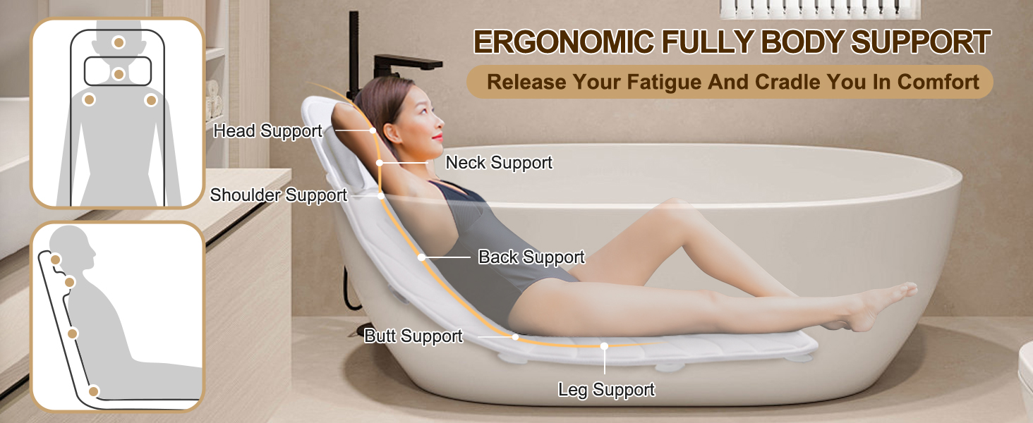 Bath Pillows for Tub Full Body