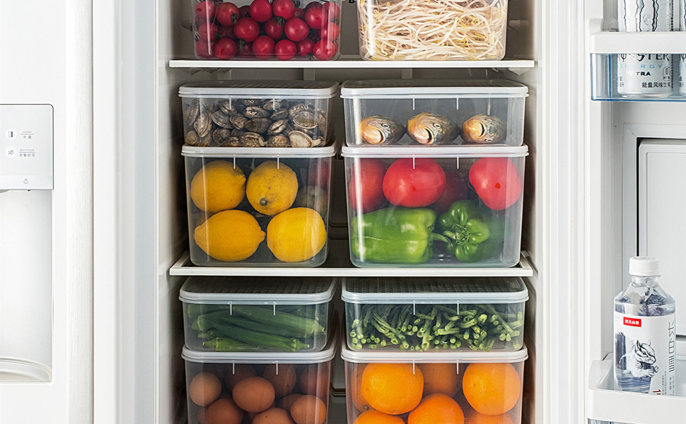 BSEKUJIN 9Pack Food Storage Containers with Lids,Clear