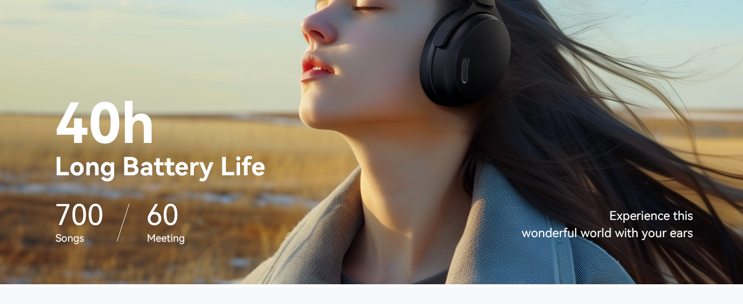 Long-lasting Bluetooth headphones