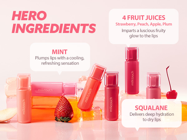 Key Ingredients Mint Cooling Plumping Squalane Hydrating Moisturizing 4 Fruit Juices Extracts