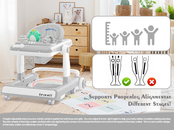 Amazon.com : Baby Walker,5-in-1 Foldable Baby Walkers with