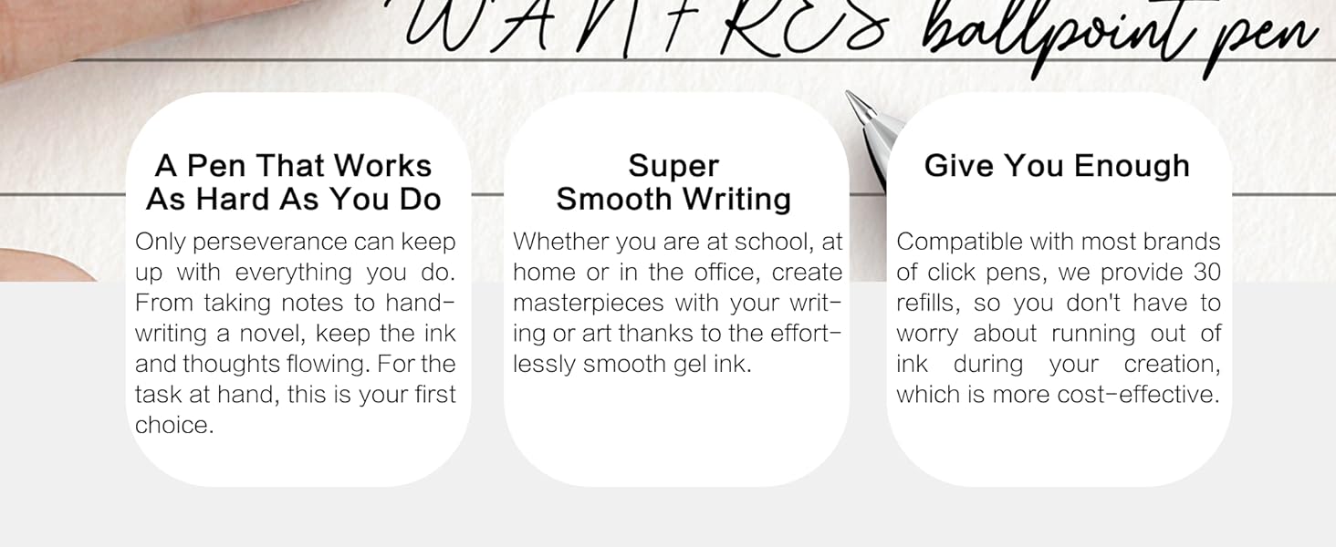 B0F1FHFBW9 A2 Gel ink pen refills Compatible with G2 ballpoint pen