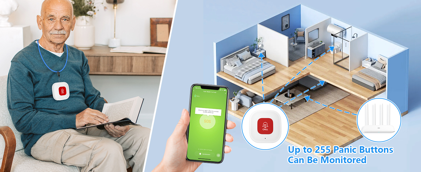 Up to 255 Panic Buttons Can Be Monitored