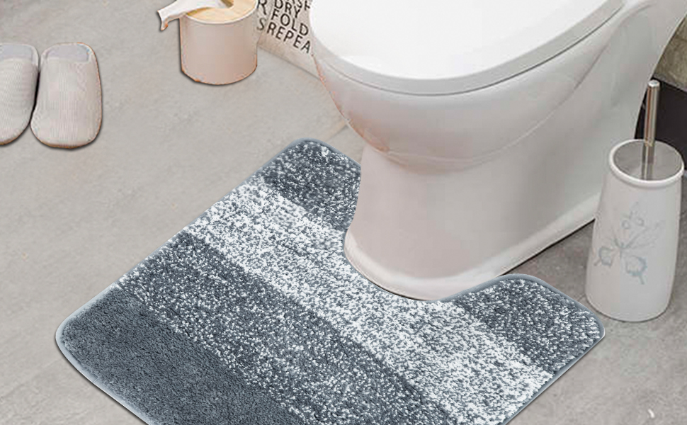 Famibay Toilet Mats Pedestal Only Bathroom Pedestal Mats Non Slip