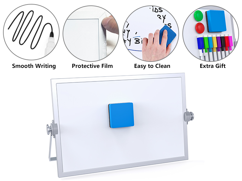 Laokiiy Dry Erase White Board, 16X12IN Desktop