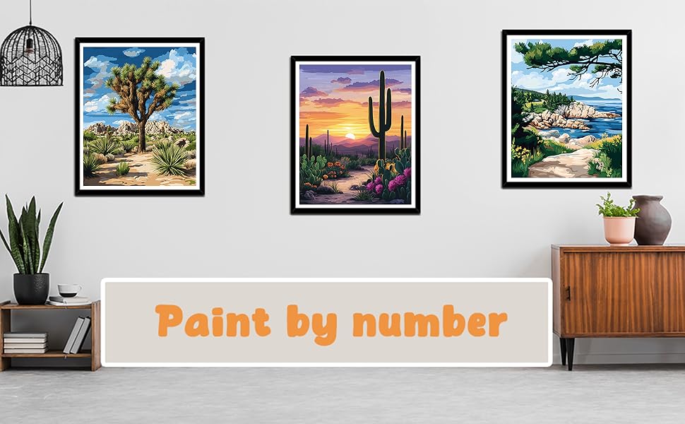 ARNLRDYA Glacier National Park Paint by Number for Adults