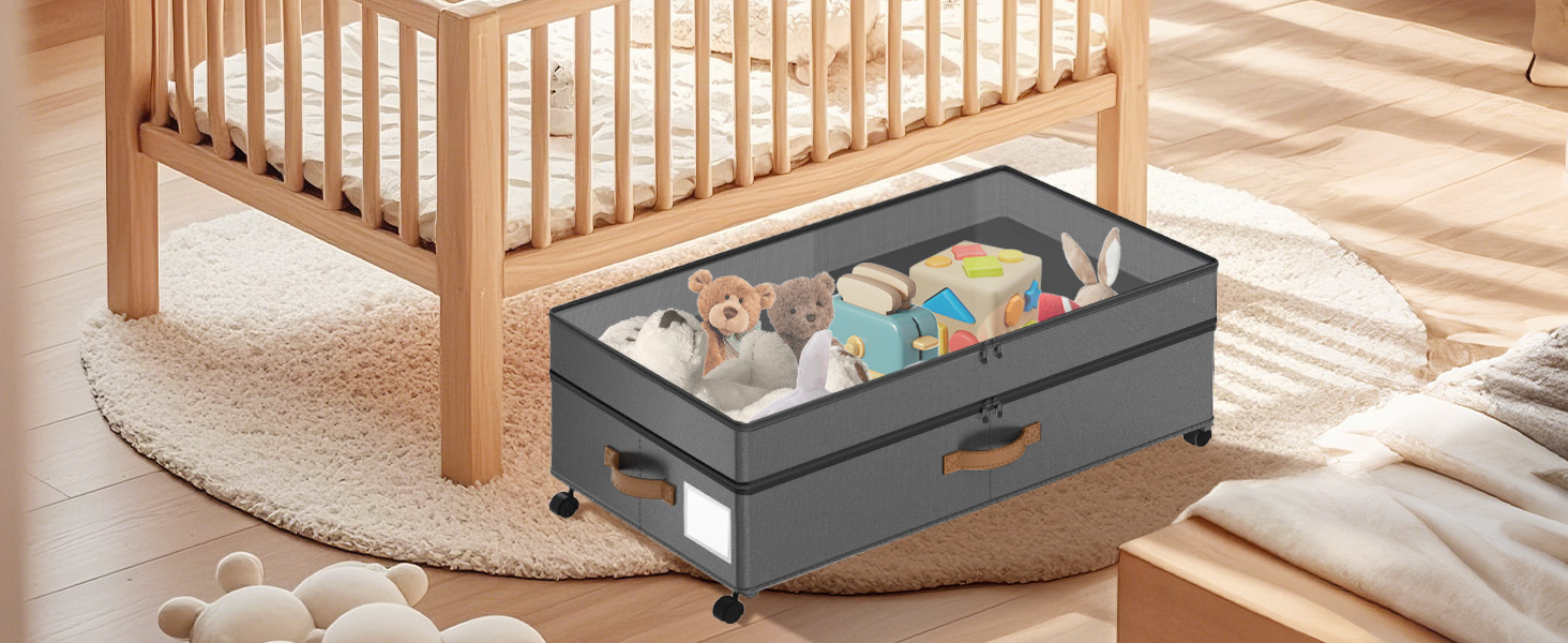 under bed shoe storage with wheels