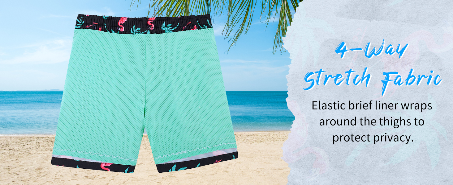 Flamingo Swim Trunks for Boys