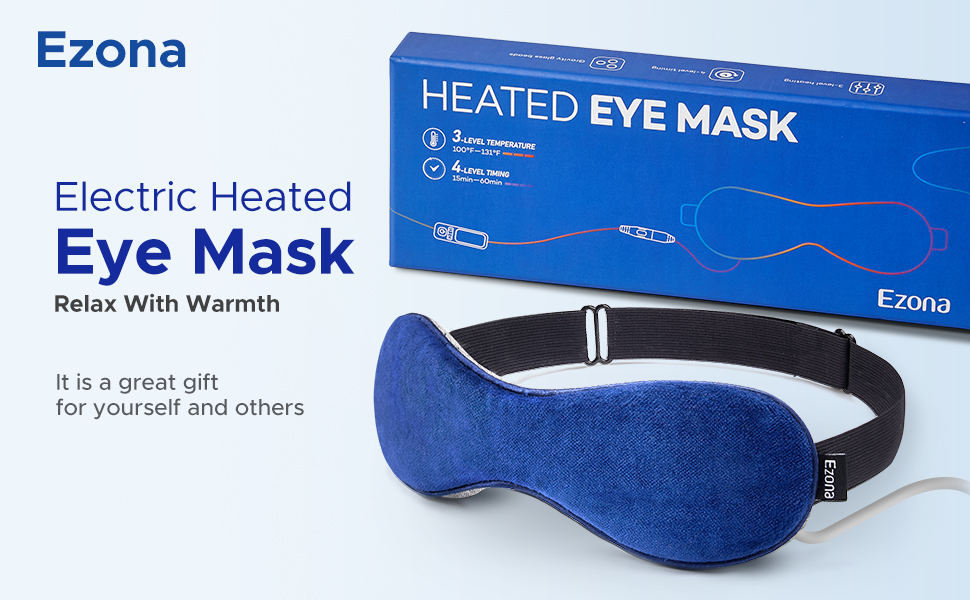 2 Pack Heated Eye Mask, Warm Eye Compress Mask for Dry Eyes, USB Electric Eye