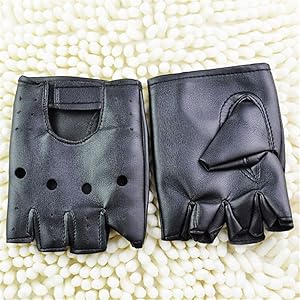 Amazon.co.jp: [CosHall] フィンガーレスグローブ 半指 レザー