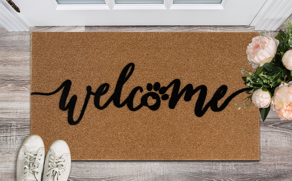 Karisky Door Mat with Heavy Duty Backing, Large Mat