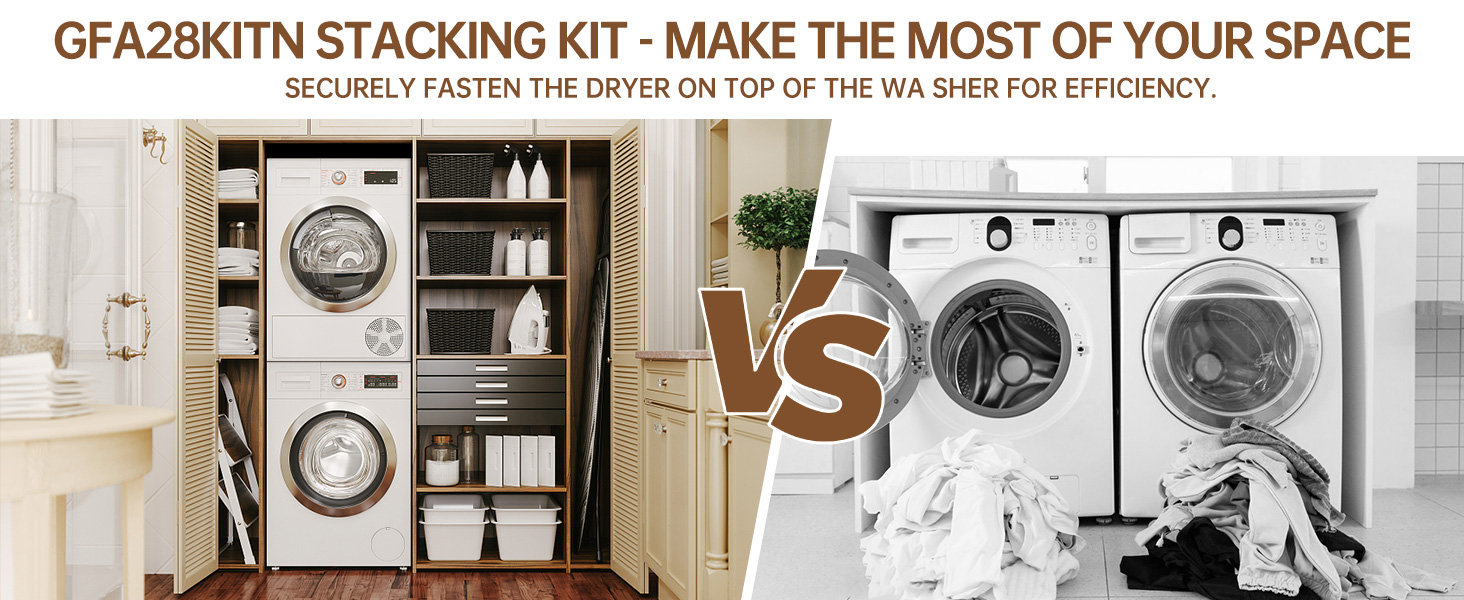 Upgraded GFA28KITN Stacking Kit for GE 28"W Washer Dryer