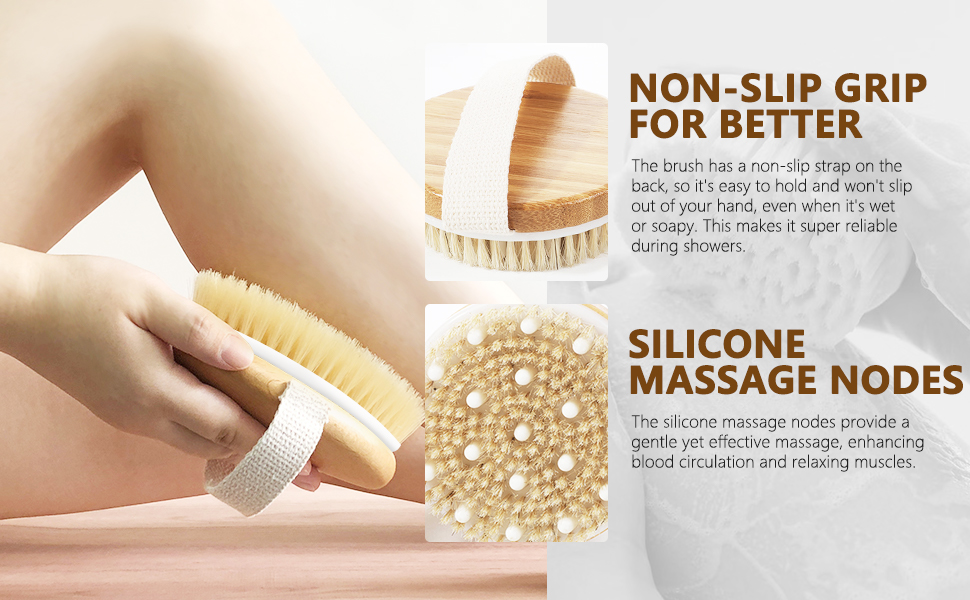 natural bristle exfoliating brush