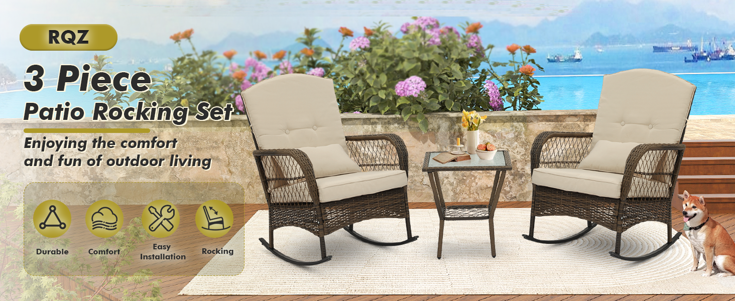 outdoor rocking chairs set of 2