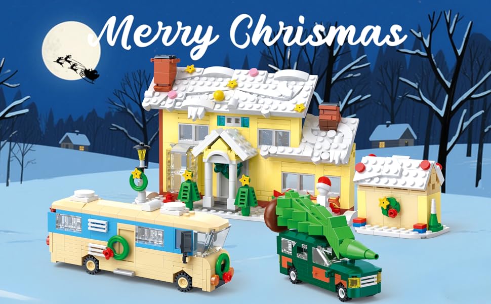 4 in 1 Snow Village building sets