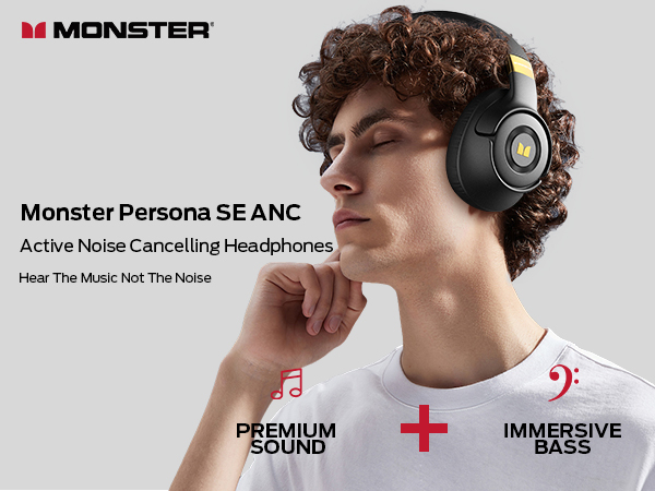 希少品:Monster Persona Anc ノイズキャンセリングヘッドホン Amazon.com: Monster Persona SE ANC Active Noise Cancelling