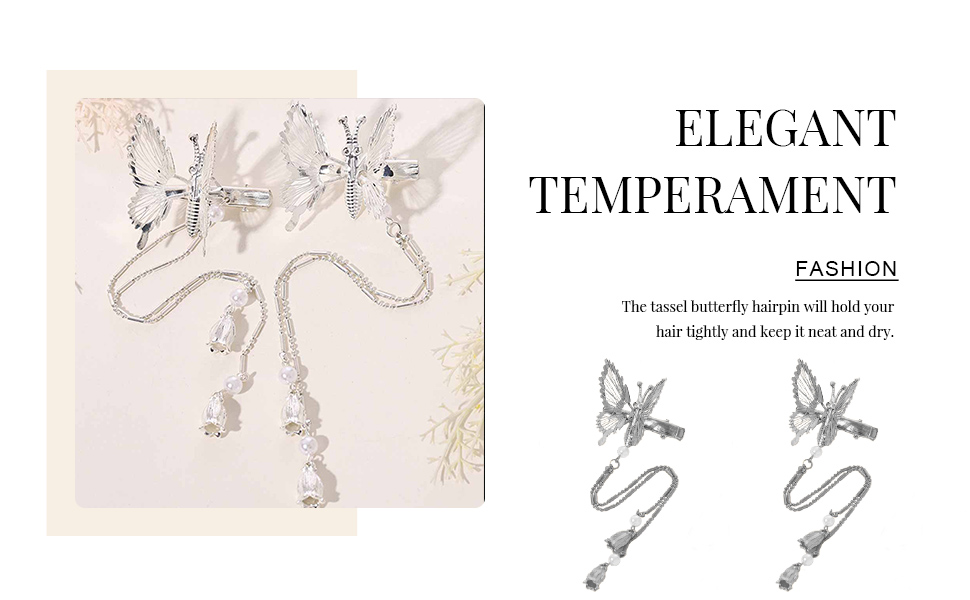 butterfly hair clips